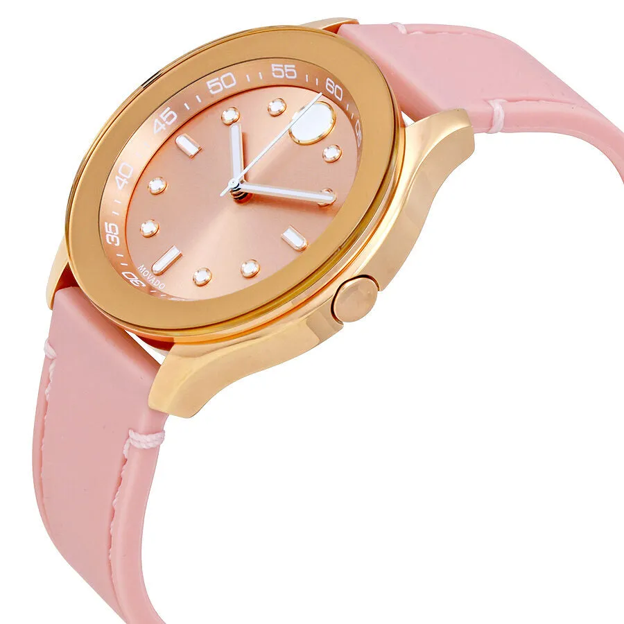 Movado Bold Sports Rose Gold Sunray Ladies Watch 3600426