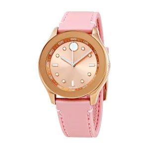 Movado Bold Sports Rose Gold Sunray Ladies Watch 3600426