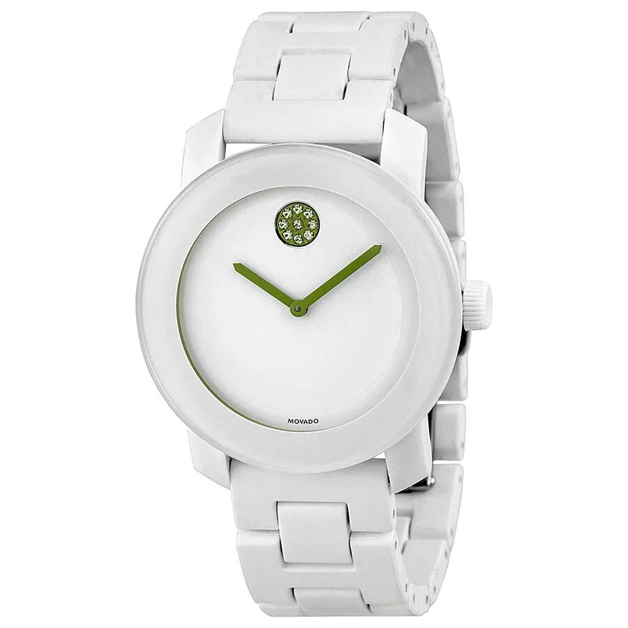 Movado Bold White Dial White Steel and Resin Bracelet Unisex Watch 3600159