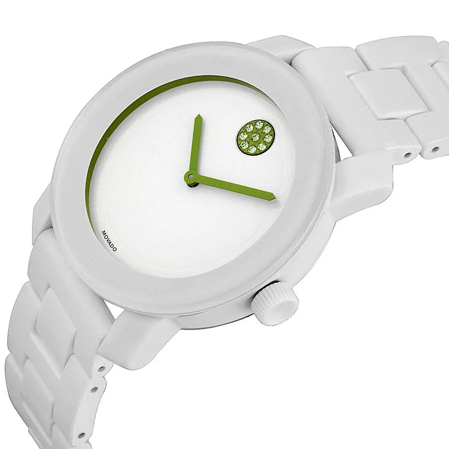 Movado Bold White Dial White Steel and Resin Bracelet Unisex Watch 3600159