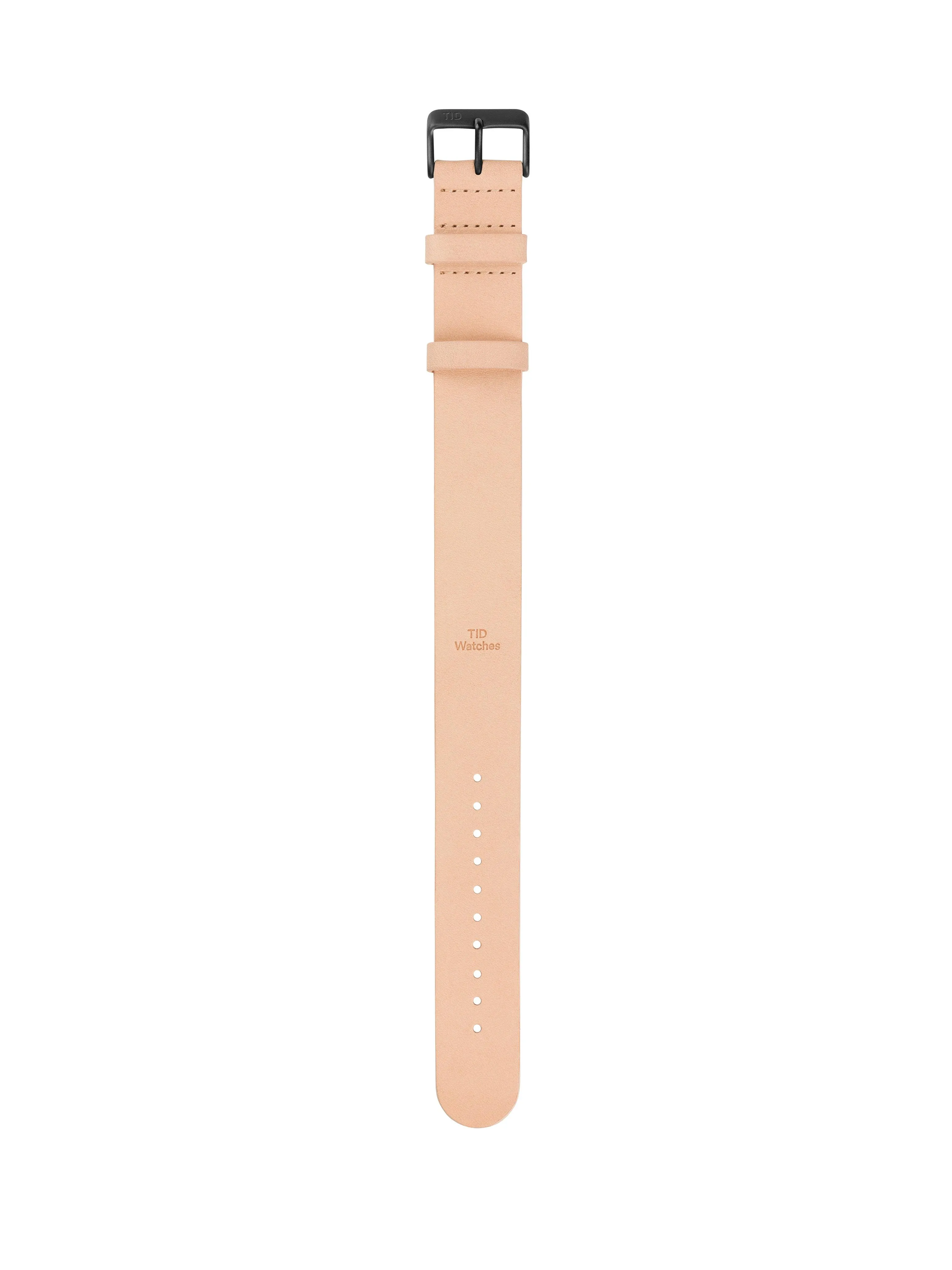 Natural Leather Strap with Black / Steel / Gold Buckle