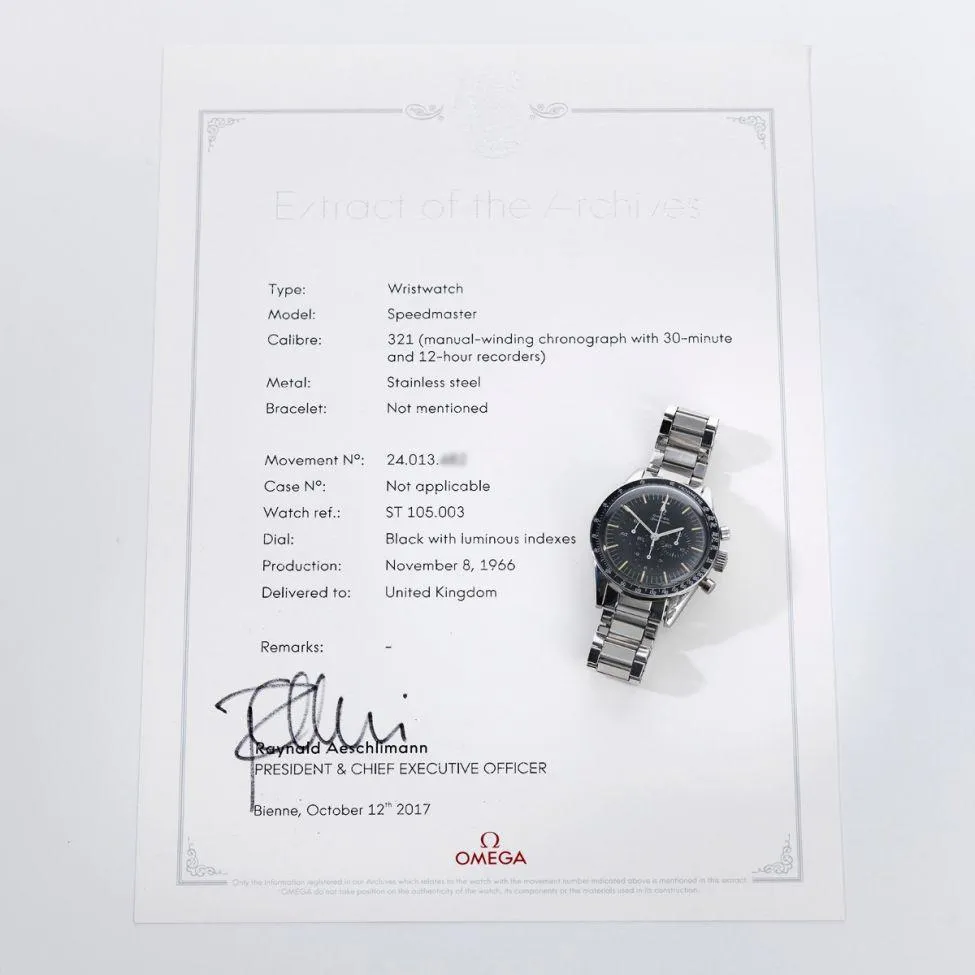Omega Speedmaster Ed White Model 105.003