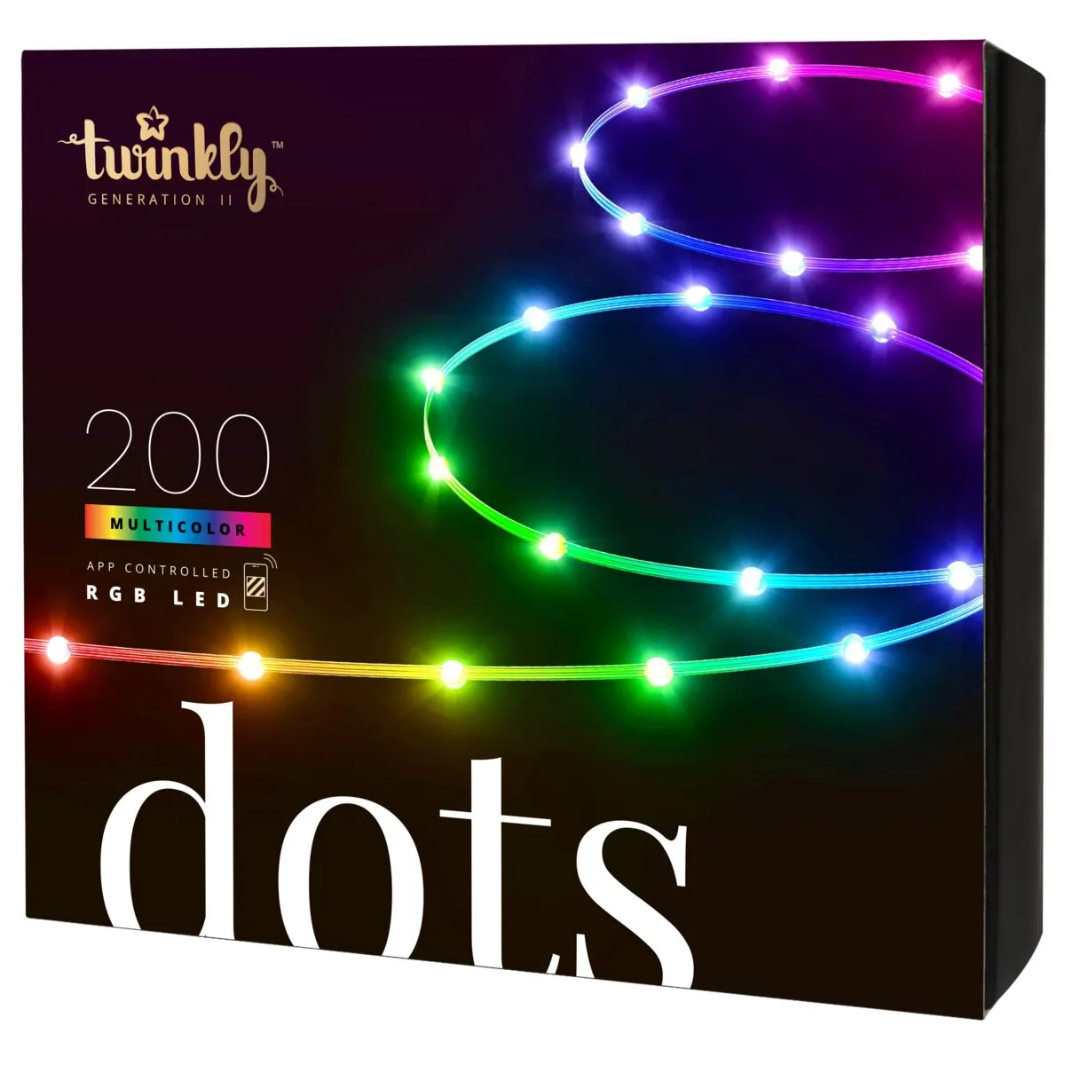 [OPEN BOX] TWINKLY DOTS Starter Kit 10M - 200 LEDs RGB App-Controlled LED Light String Gen II - Transparent