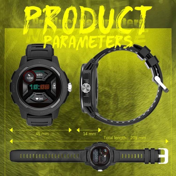Outdoor Sports Bluetooth Smart Watch with 1.4" Touch Screen, Heart Rate, Sleep, and Blood Oxygen Monitoring - 7 Sports Modes & Camera Control