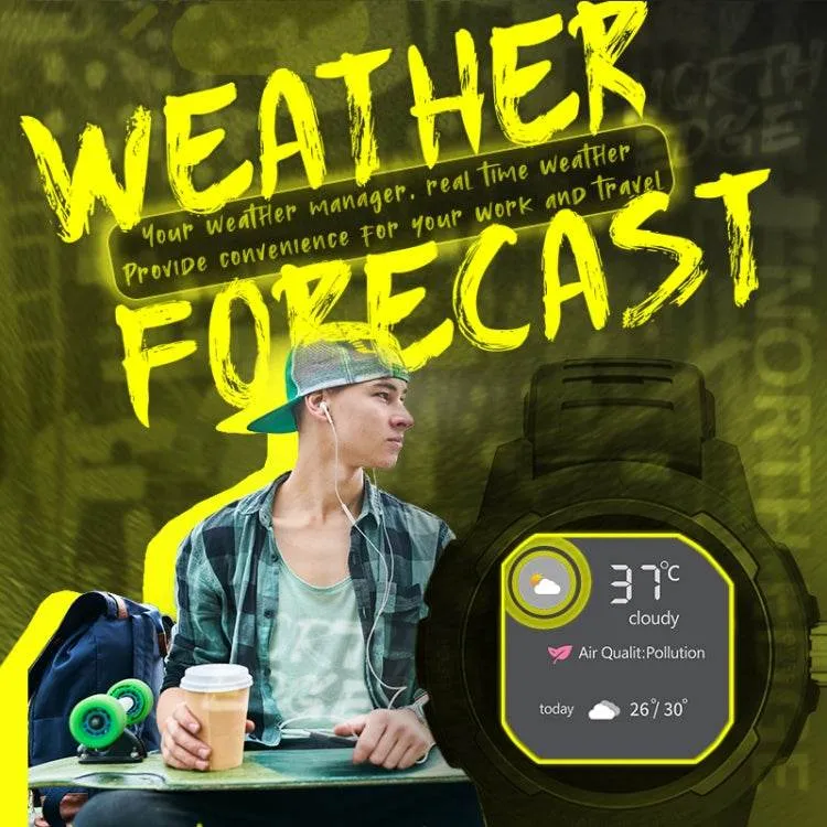 Outdoor Sports Bluetooth Smart Watch with 1.4" Touch Screen, Heart Rate, Sleep, and Blood Oxygen Monitoring - 7 Sports Modes & Camera Control