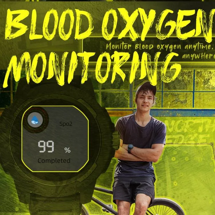 Outdoor Sports Bluetooth Smart Watch with 1.4" Touch Screen, Heart Rate, Sleep, and Blood Oxygen Monitoring - 7 Sports Modes & Camera Control