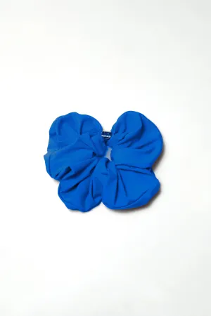 Oversized Silver Bead Scrunchie - Ultramarine