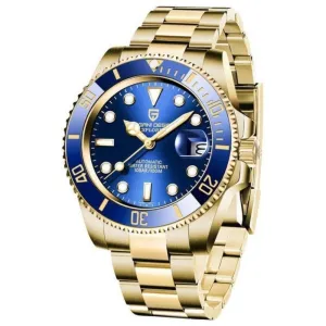 Pagani Design Yellow Gold Submariner Date Homage Watches
