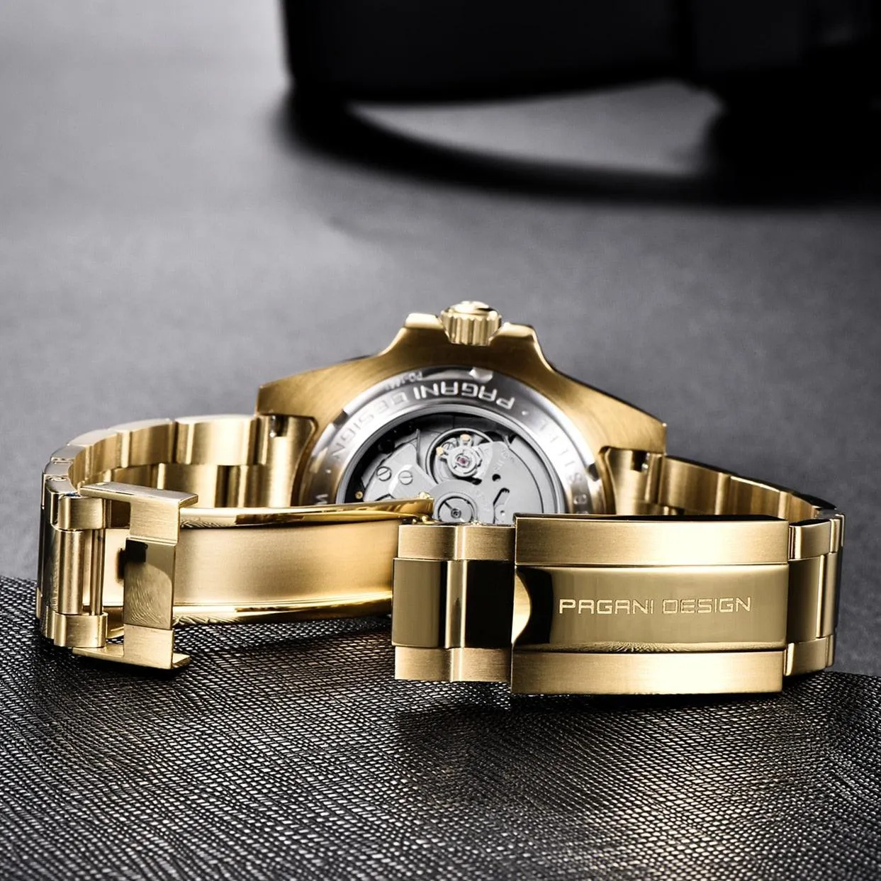 Pagani Design Yellow Gold Submariner Date Homage Watches