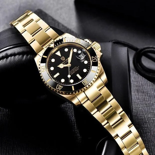 Pagani Design Yellow Gold Submariner Date Homage Watches