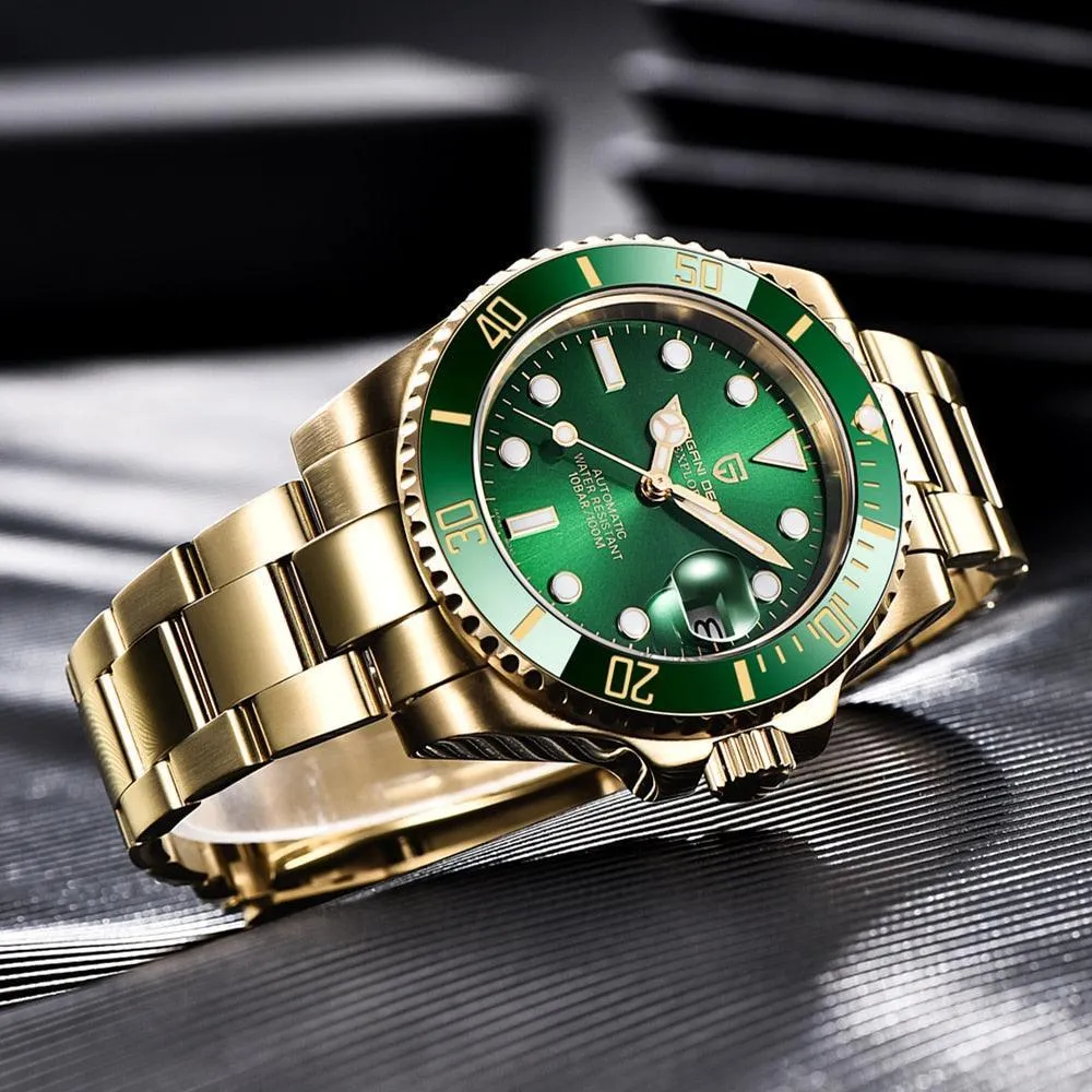Pagani Design Yellow Gold Submariner Date Homage Watches