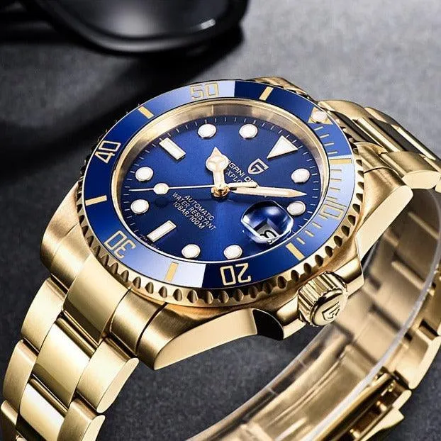Pagani Design Yellow Gold Submariner Date Homage Watches