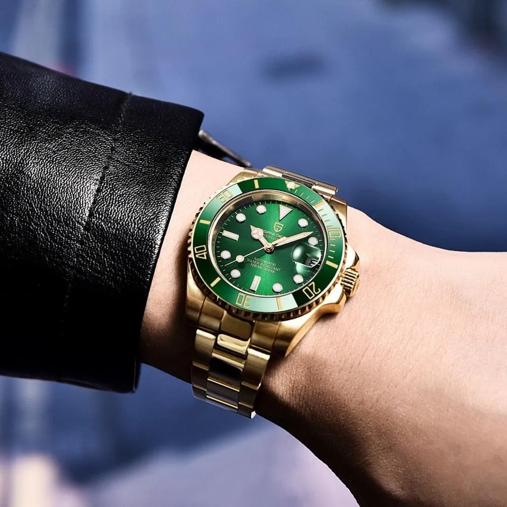 Pagani Design Yellow Gold Submariner Date Homage Watches