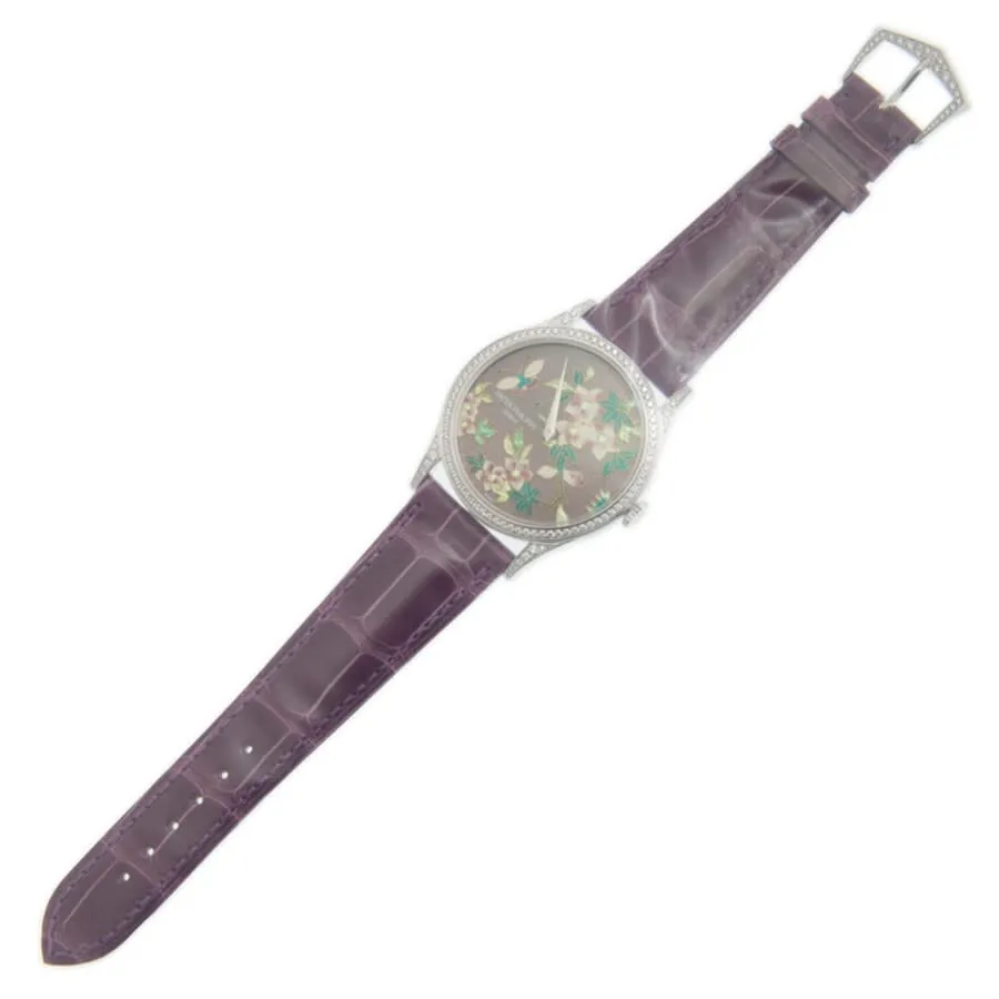 Patek Philippe Rare Handcrafts Diamond Purple Dial Unisex Watch 5077-100G-025