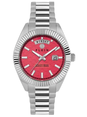 Philipp Plein Men 42 mm Size Red Dial Analog Watch - PWPNA0224