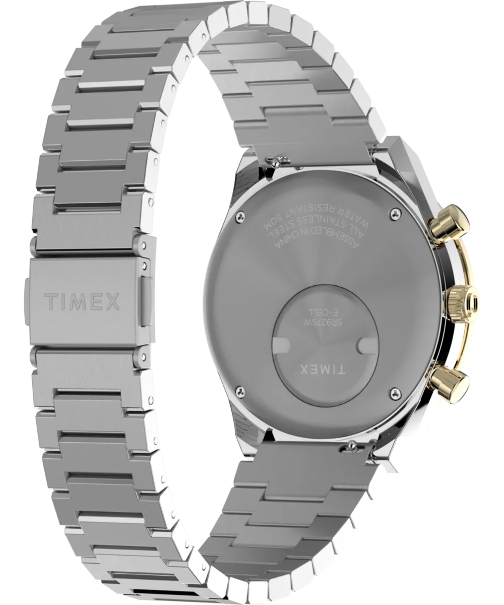 Q Timex® Chronograph 40mm Stainless Steel Bracelet Watch 