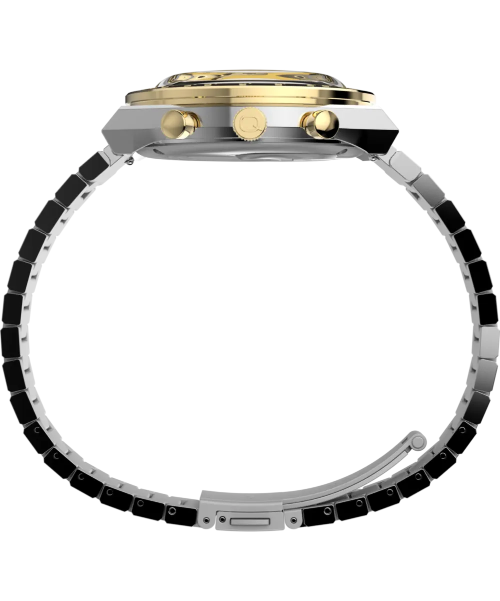 Q Timex® Chronograph 40mm Stainless Steel Bracelet Watch 