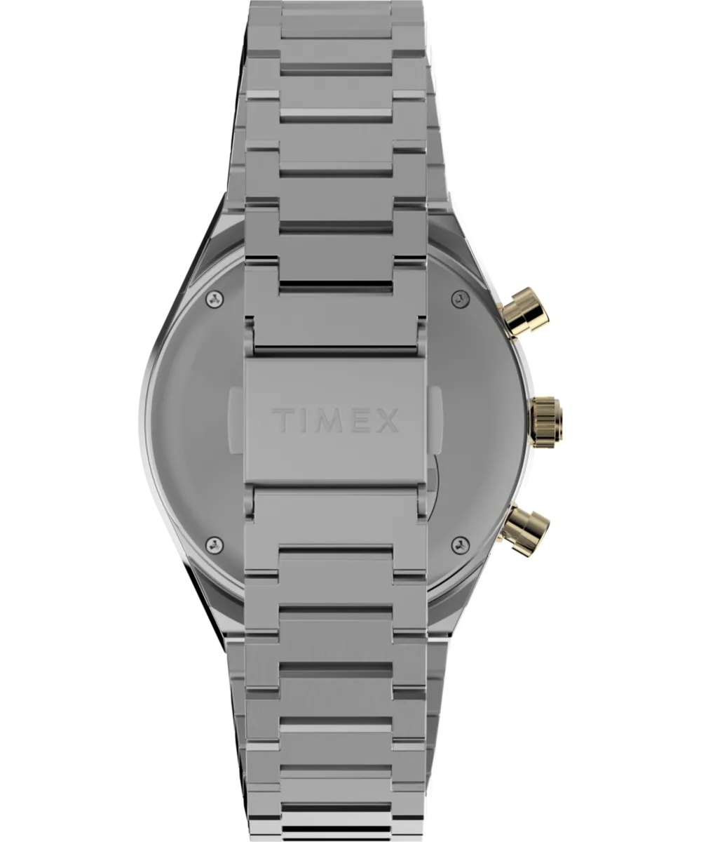 Q Timex® Chronograph 40mm Stainless Steel Bracelet Watch 