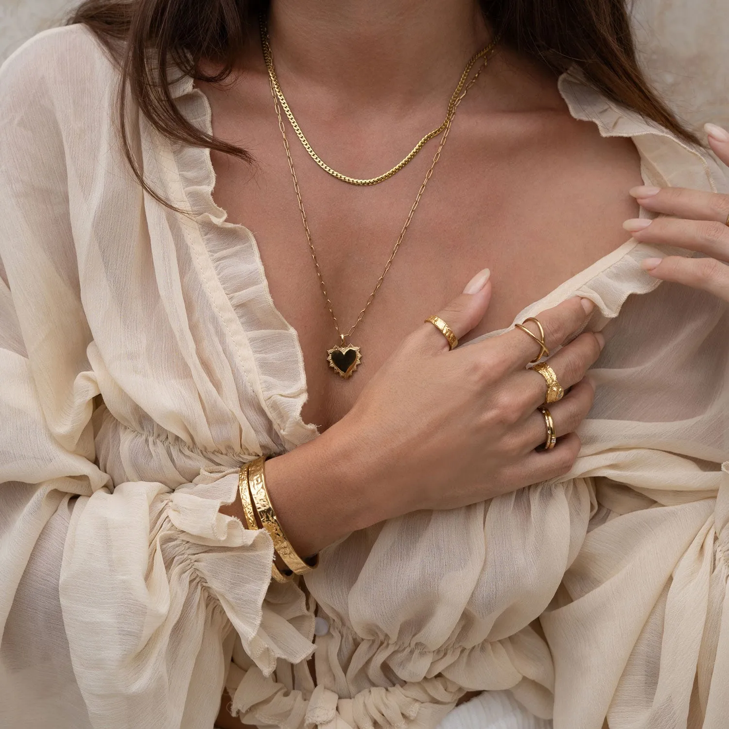 Queen Of Hearts Gold Necklace
