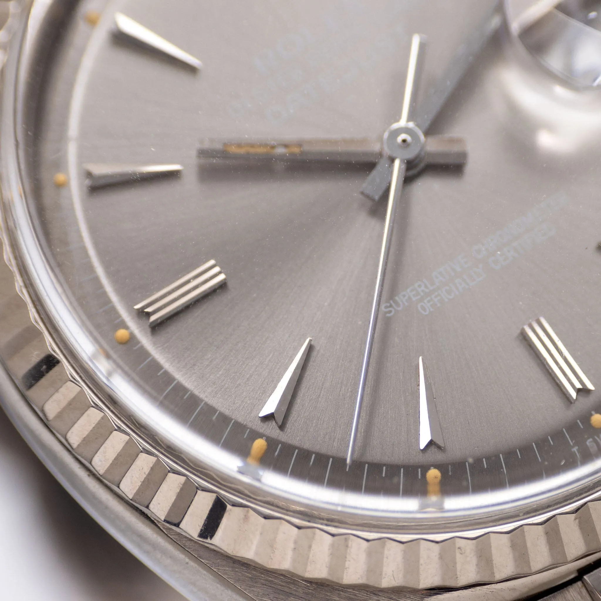 Rare Rolex Datejust 1601/9 White Gold Case - Grey Dial