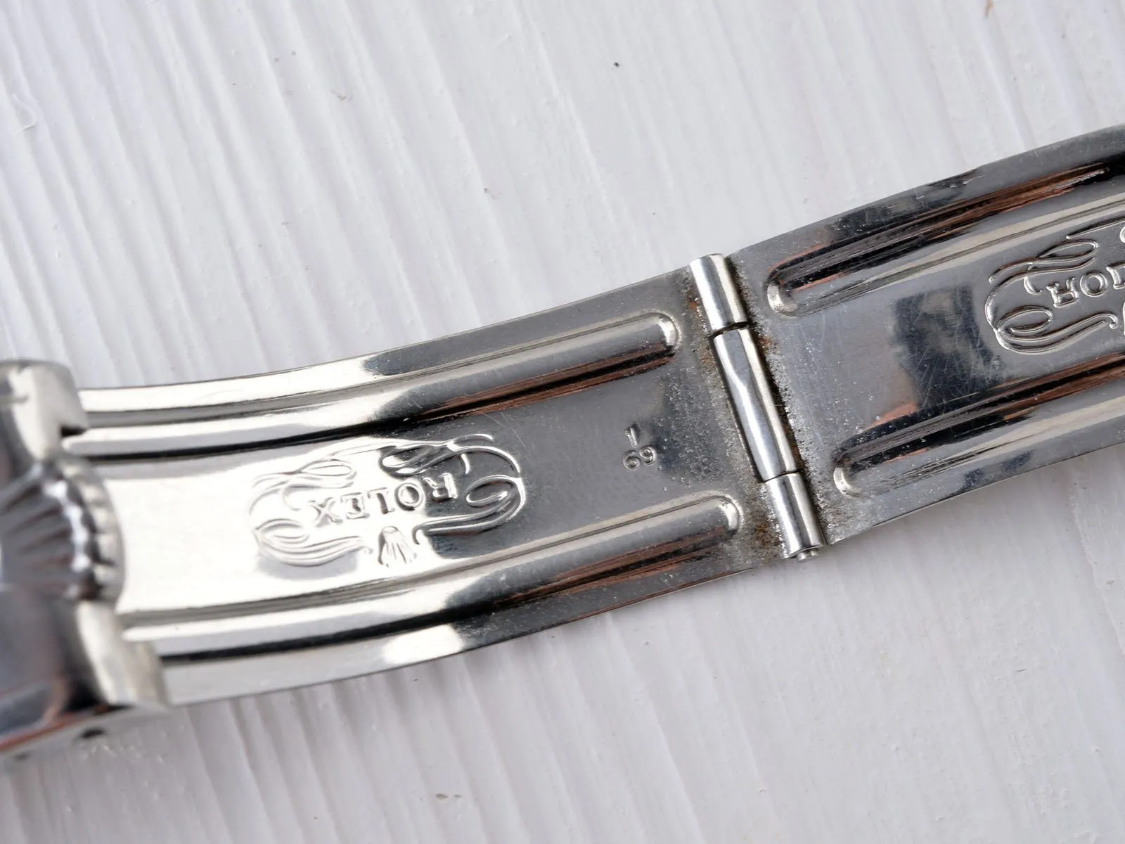 ROLEX 1601 DATEJUST BLACK DOOR STOP DIAL