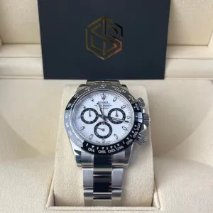 Rolex Cosmograph Daytona Ceramic White 'Panda' Dial 116500LN Sept 2021 Full Stickers Watch