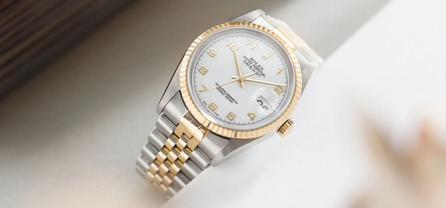 Rolex Datejust 16233 Porcelain Dial Box and Papers