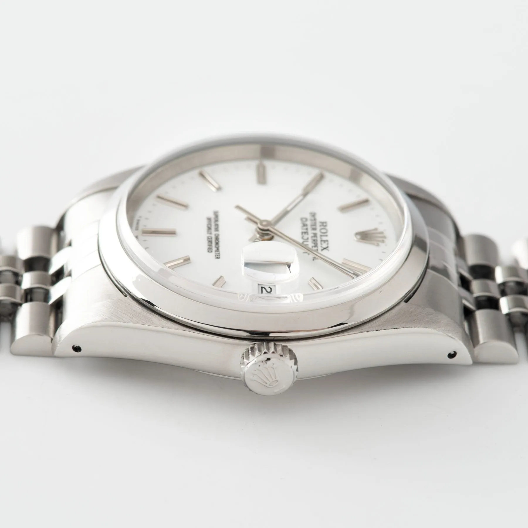 Rolex Datejust White Porcelain Dial Reference 16200