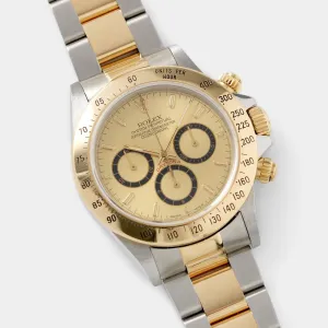 Rolex Daytona 16523 Champagne Four Line Dial with Papers