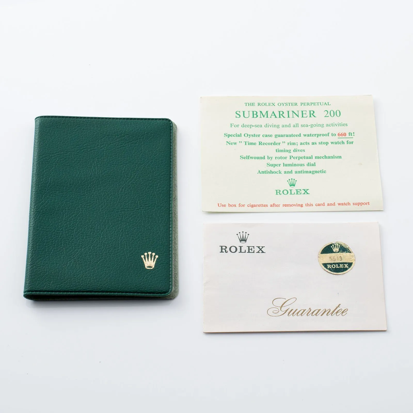 Rolex Submariner Non-Serif Dial 5513 with papers