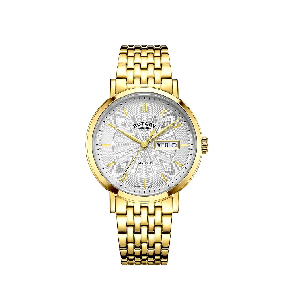 Rotary Gents Gold-Plated 'Windsor' Bracelet Watch