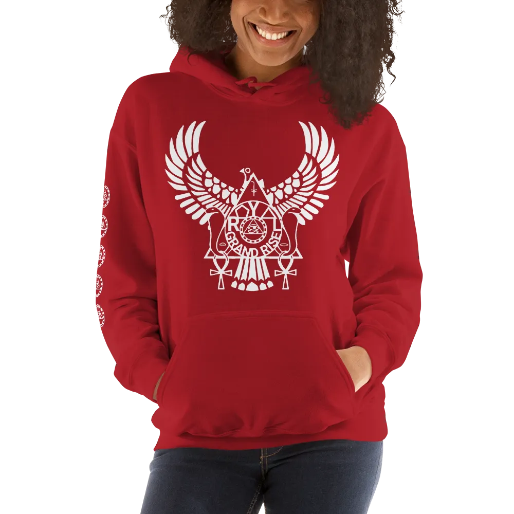 ROYAL. | Urban Resort | RA PARTY ROYAL GRAND RISE Unisex Heavy Blend Hoodie WHITE (5 VARIETIES)