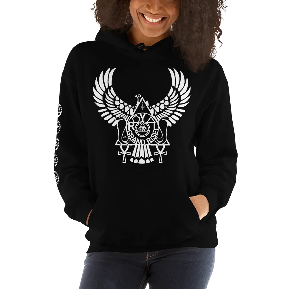 ROYAL. | Urban Resort | RA PARTY ROYAL GRAND RISE Unisex Heavy Blend Hoodie WHITE (5 VARIETIES)