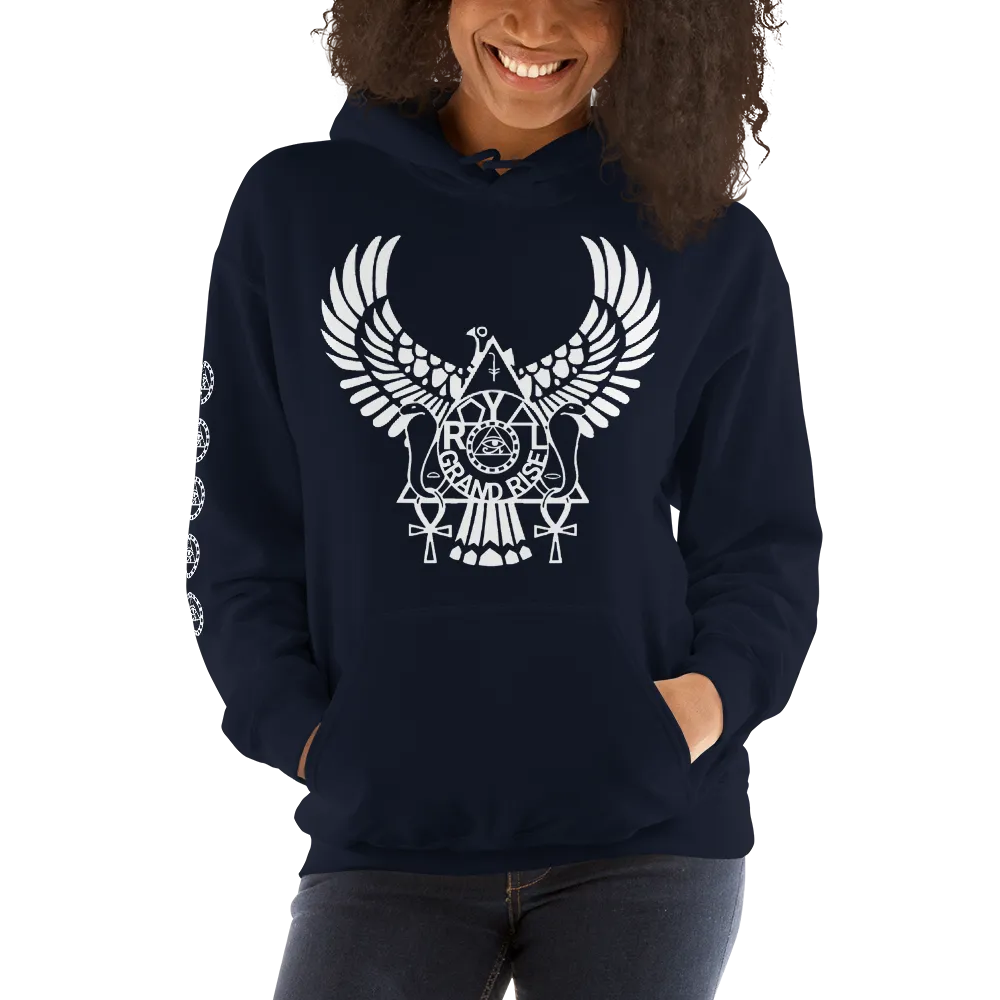 ROYAL. | Urban Resort | RA PARTY ROYAL GRAND RISE Unisex Heavy Blend Hoodie WHITE (5 VARIETIES)