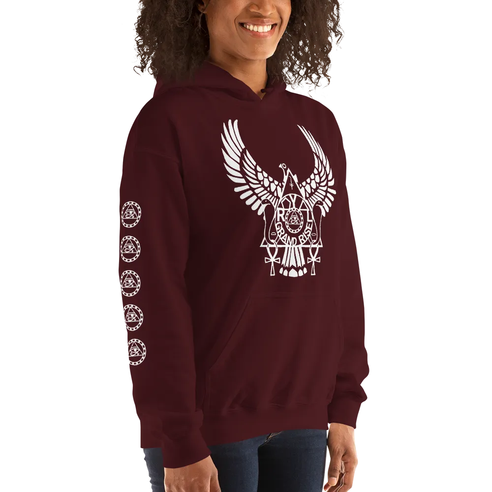 ROYAL. | Urban Resort | RA PARTY ROYAL GRAND RISE Unisex Heavy Blend Hoodie WHITE (5 VARIETIES)
