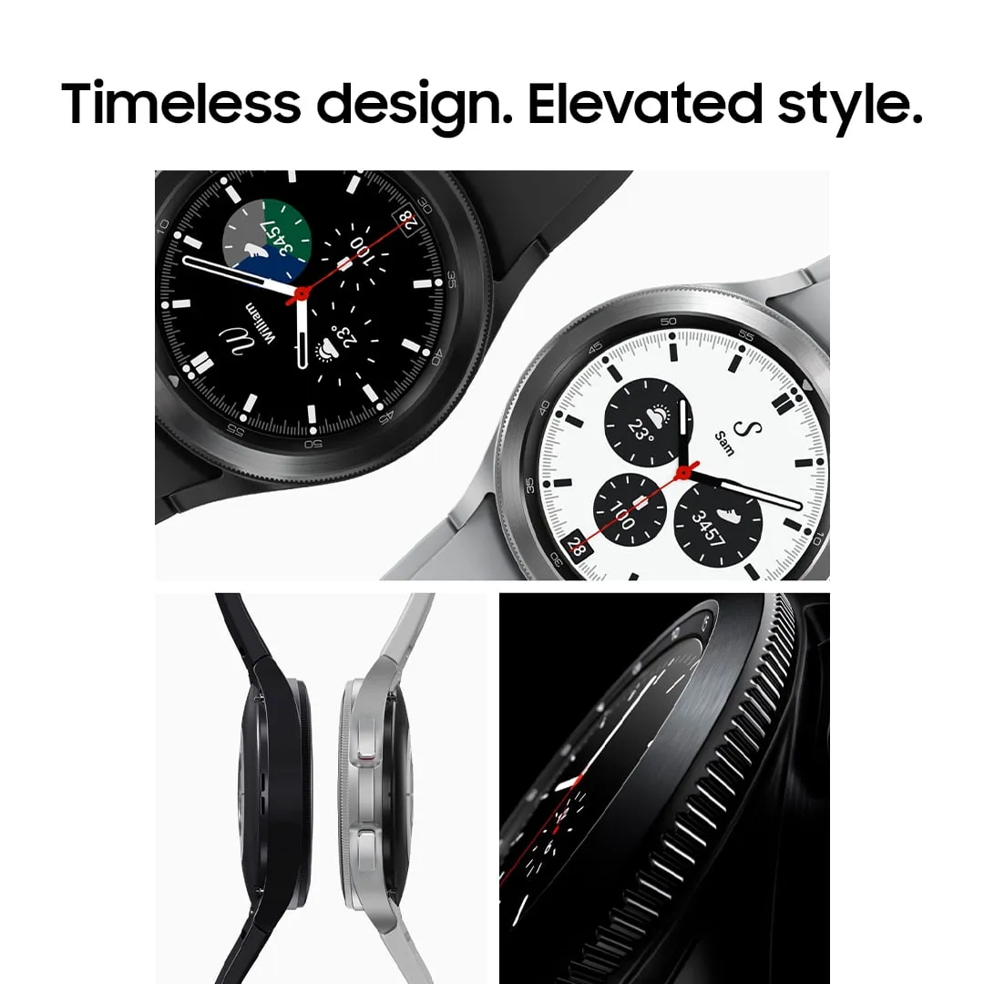 Samsung Galaxy Watch4 Classic Stainless Steel Smart Watch, 42mm, Bluetooth, Black