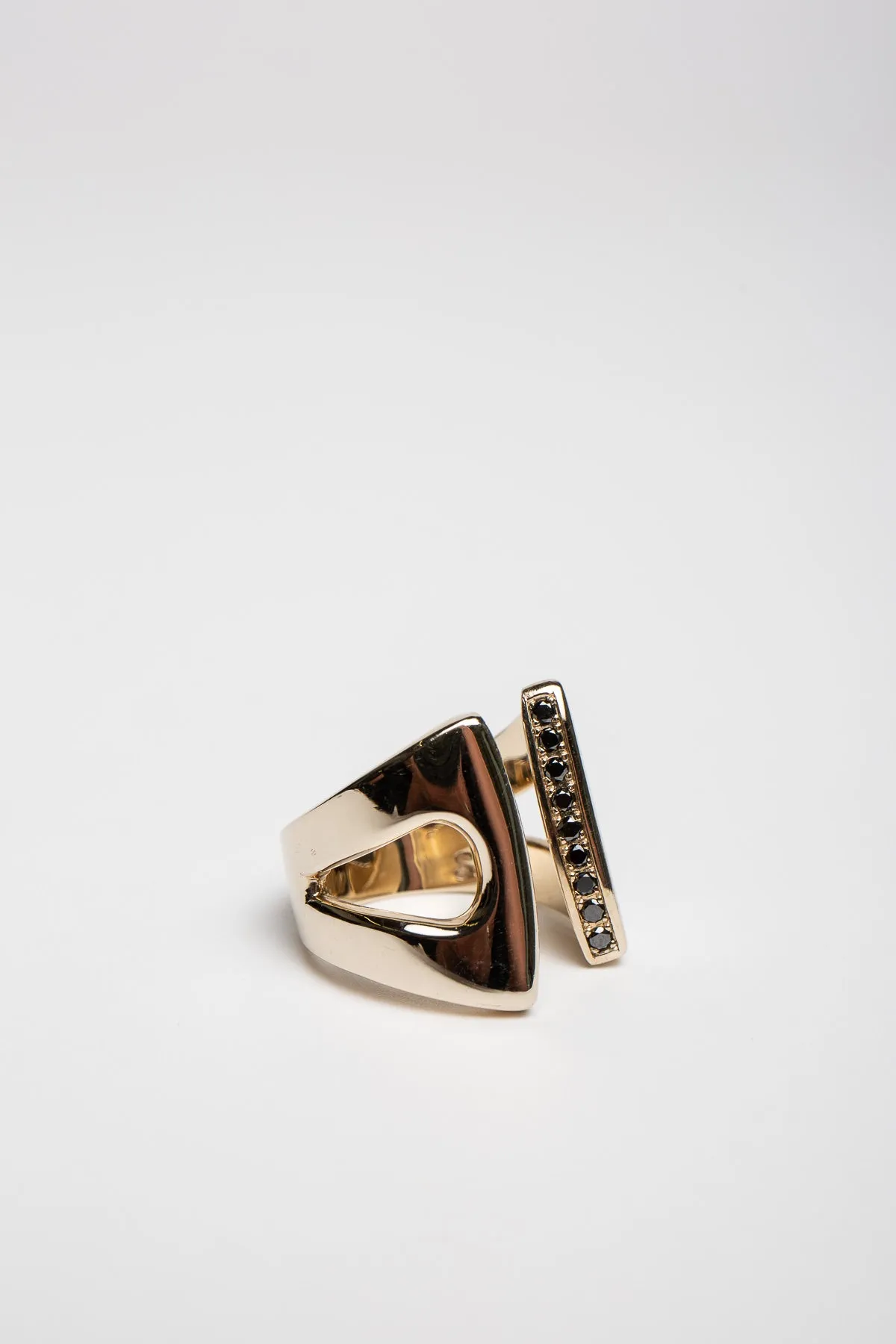 SARAH JANE WILDE | GOLD & BLACK DIAMOND GHOST RING