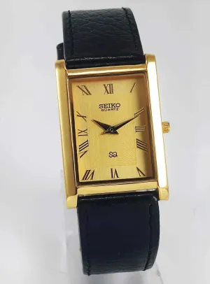 Seiko Quartz MIYOTA Golden Dial Golden Case Men's Watch
