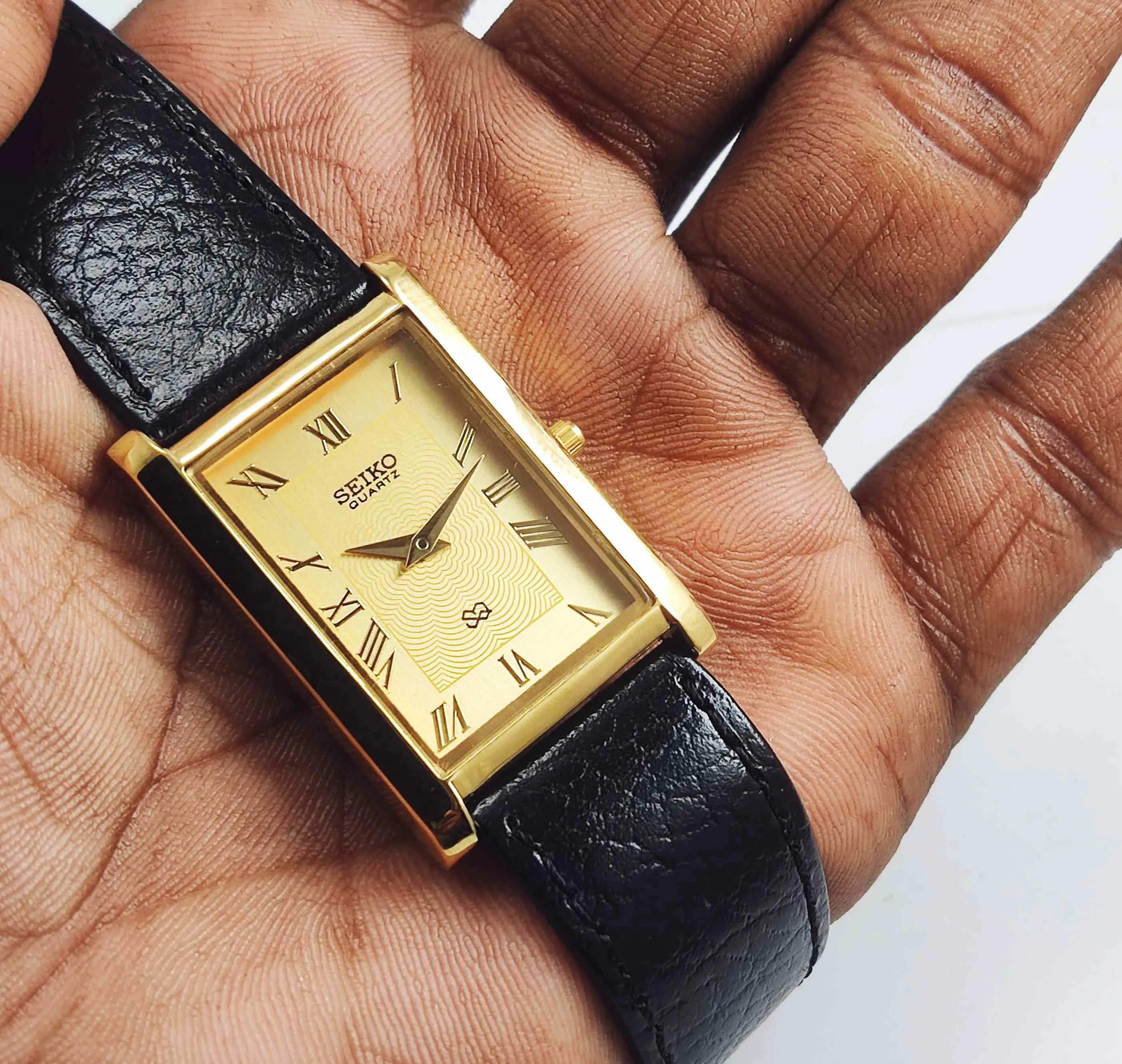 Seiko Quartz MIYOTA Golden Dial Golden Case Men's Watch