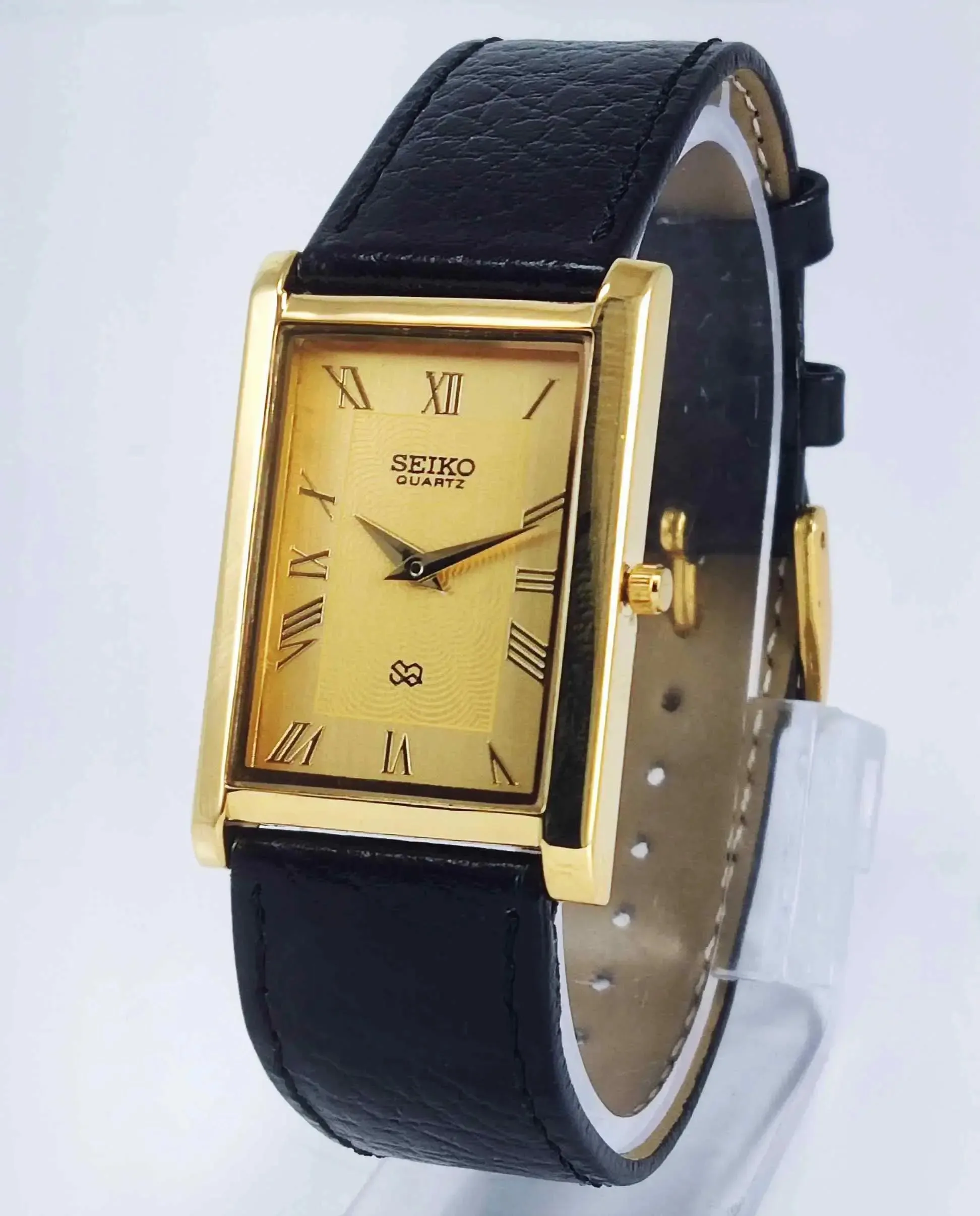 Seiko Quartz MIYOTA Golden Dial Golden Case Men's Watch