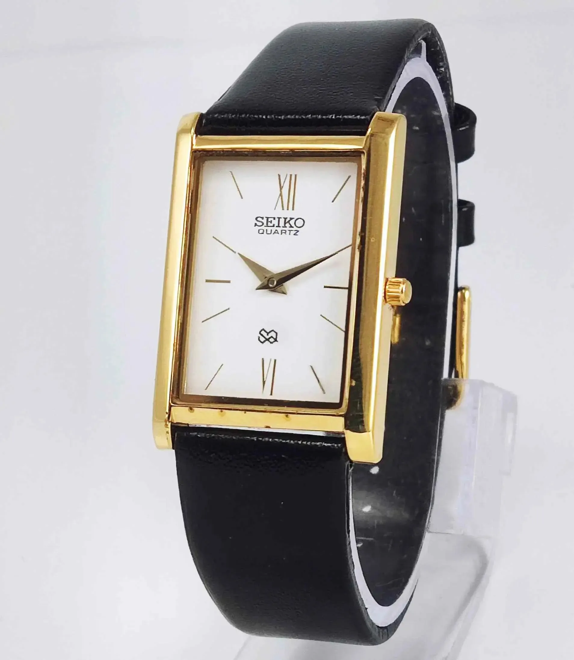 Seiko Quartz MIYOTA White Dial Golden Case Men's Watch