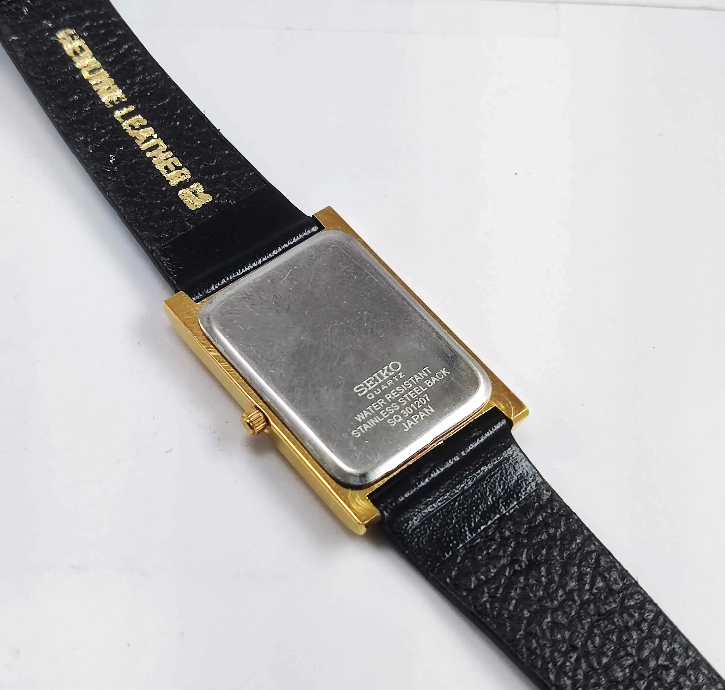 Seiko Quartz MIYOTA White Dial Golden Case Men's Watch