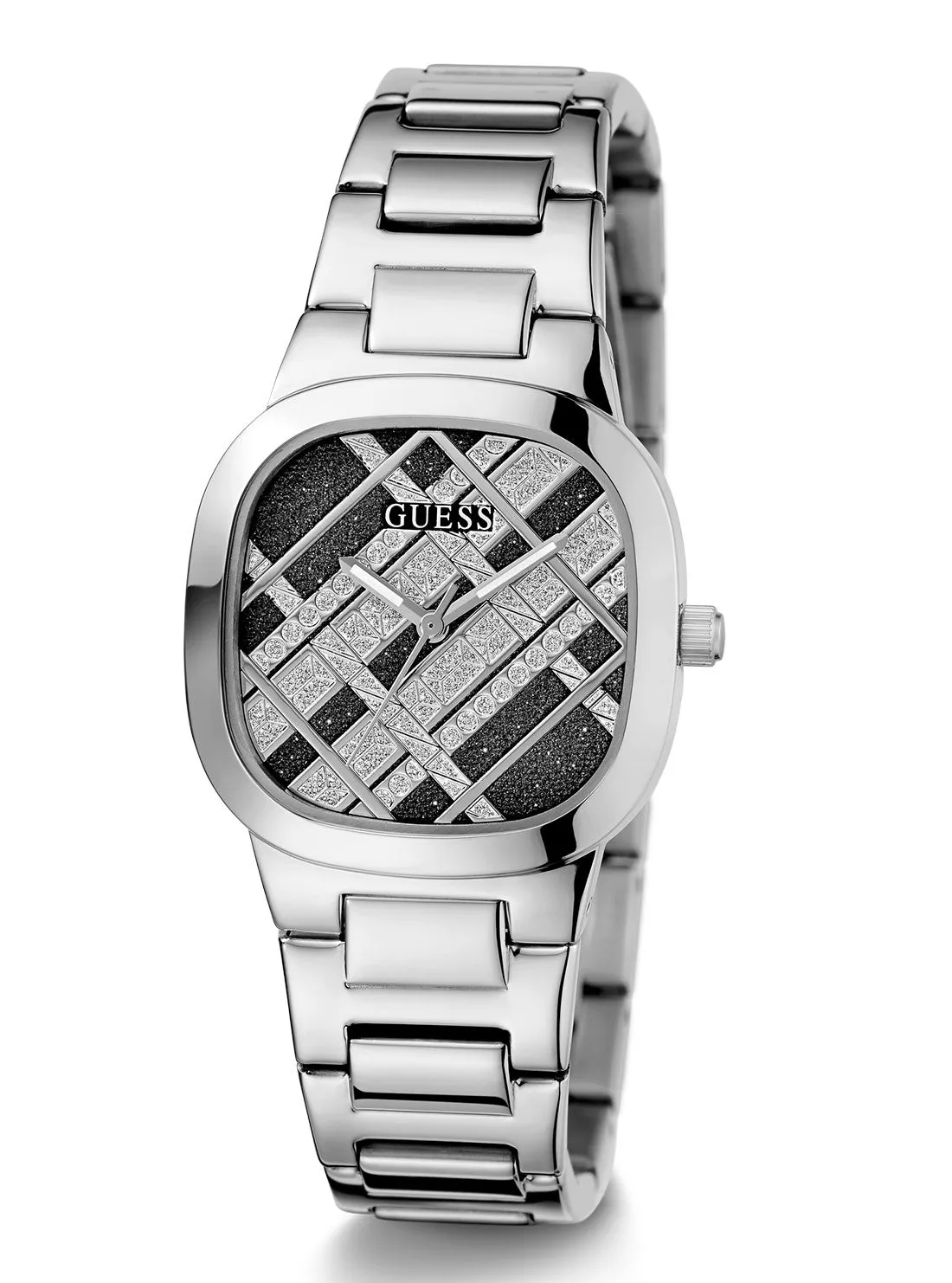 Silver Black Glitz Clash Watch