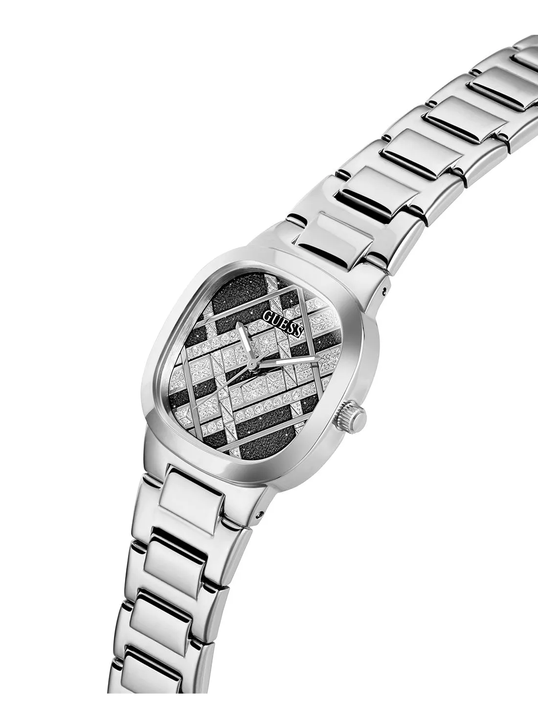Silver Black Glitz Clash Watch