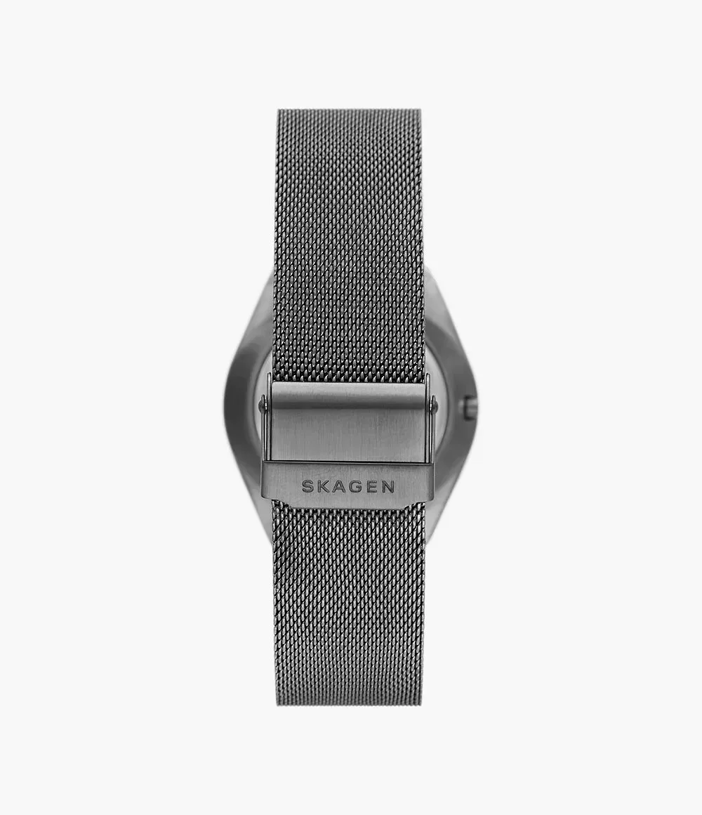 Skagen Gents Stainless Steel Grenen Charcoal Mesh Watch