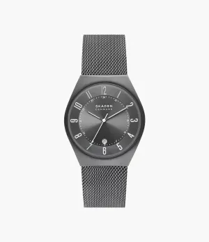Skagen Gents Stainless Steel Grenen Charcoal Mesh Watch