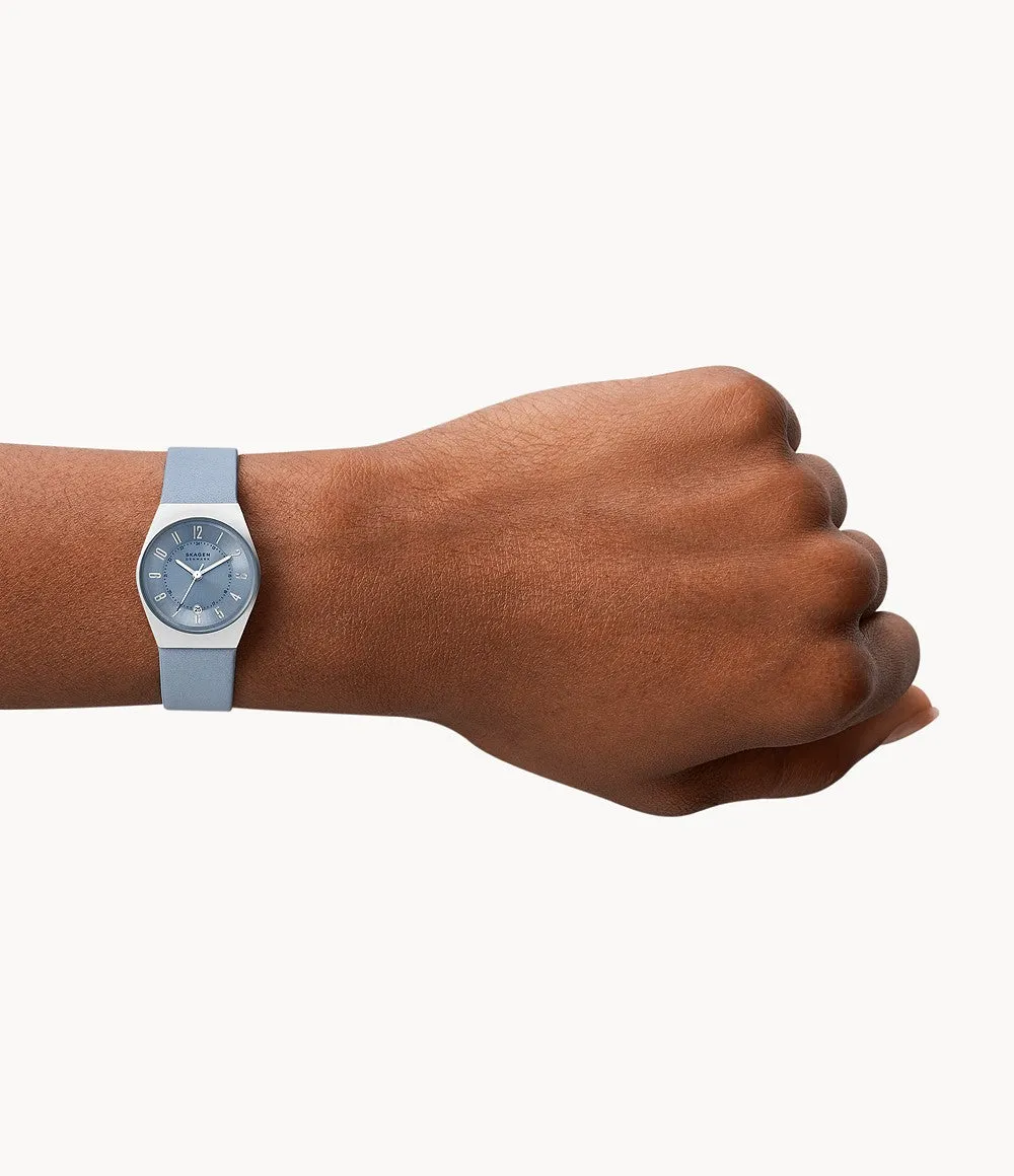 Skagen Ladies Coastal Blue Leather Watch