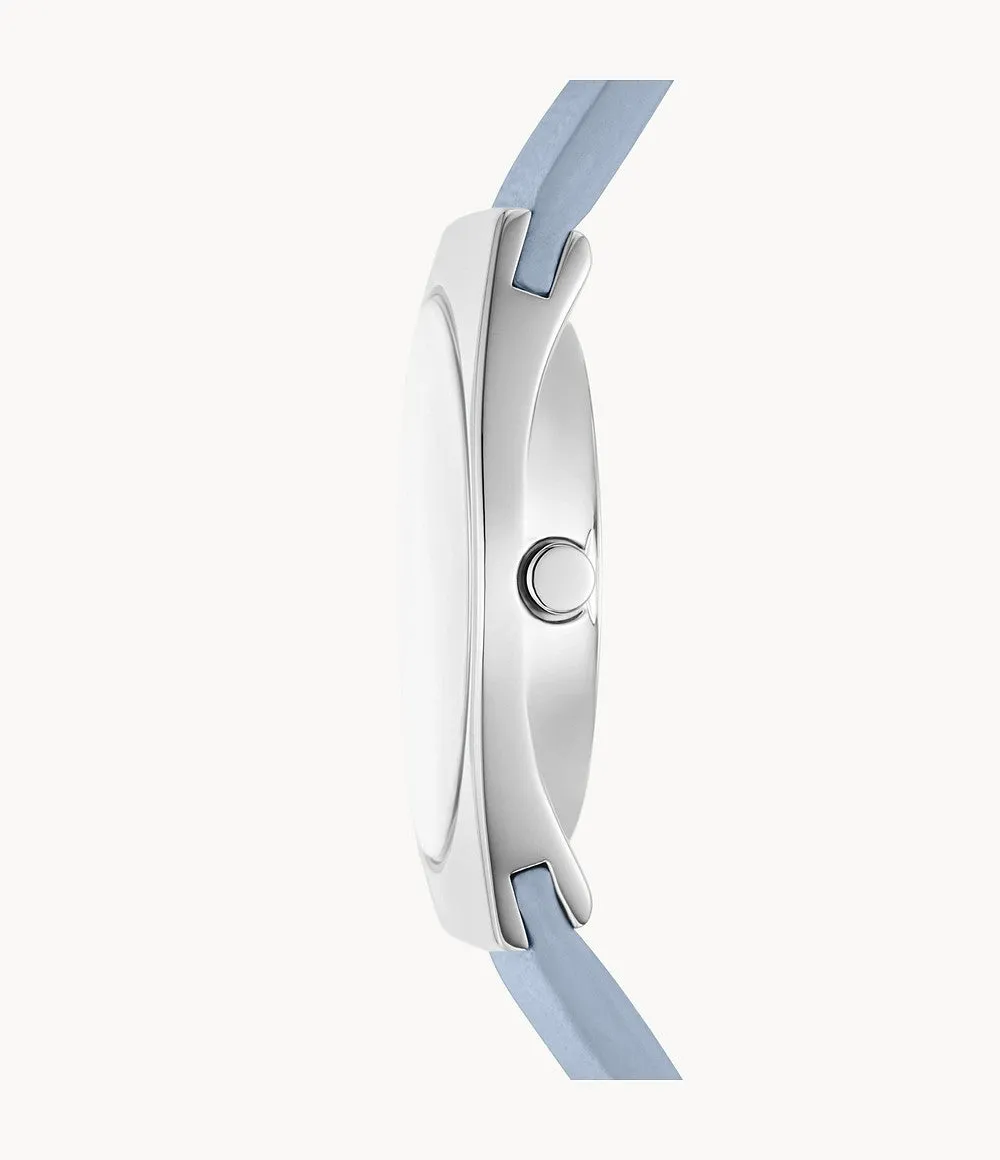 Skagen Ladies Coastal Blue Leather Watch