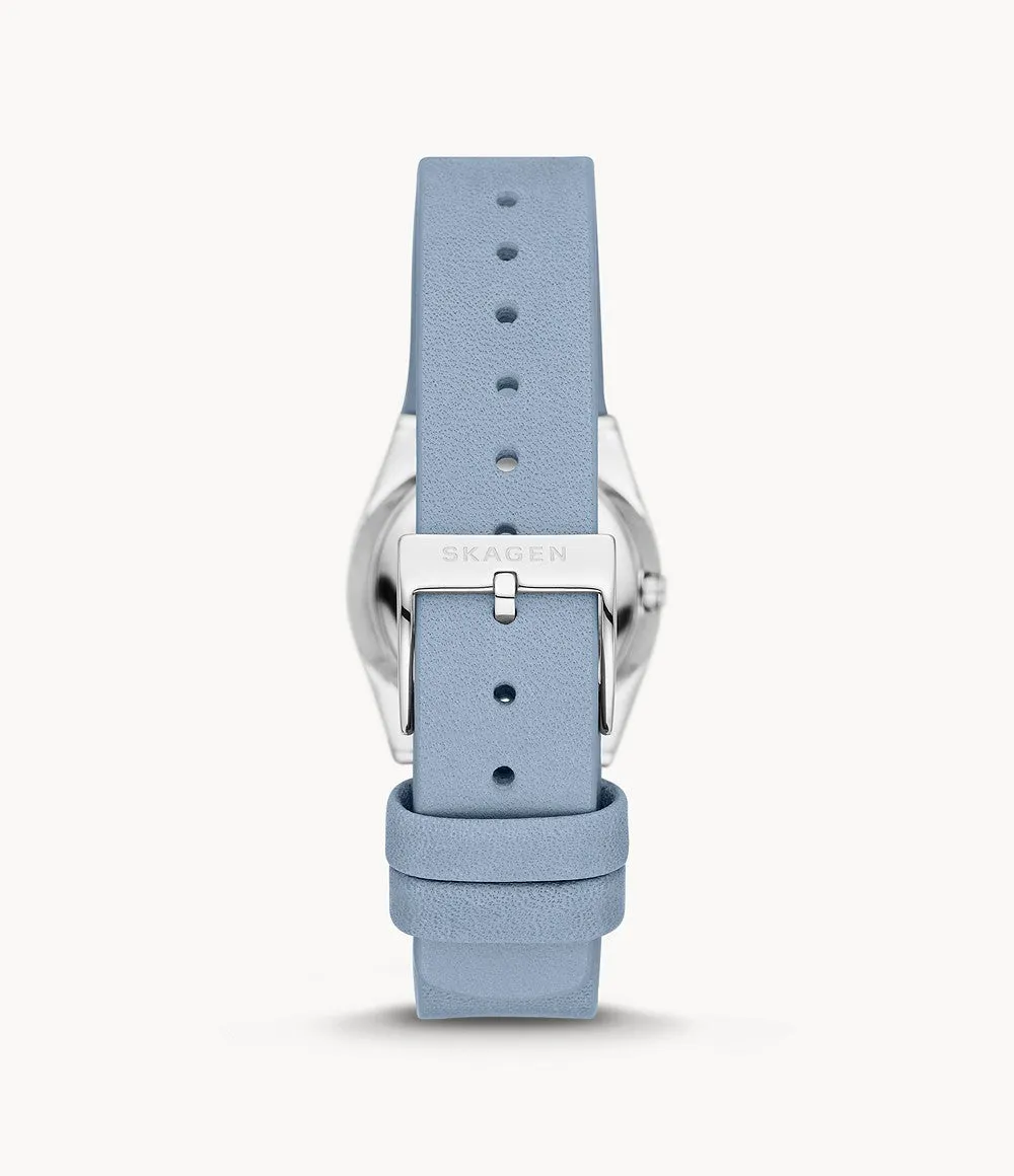 Skagen Ladies Coastal Blue Leather Watch