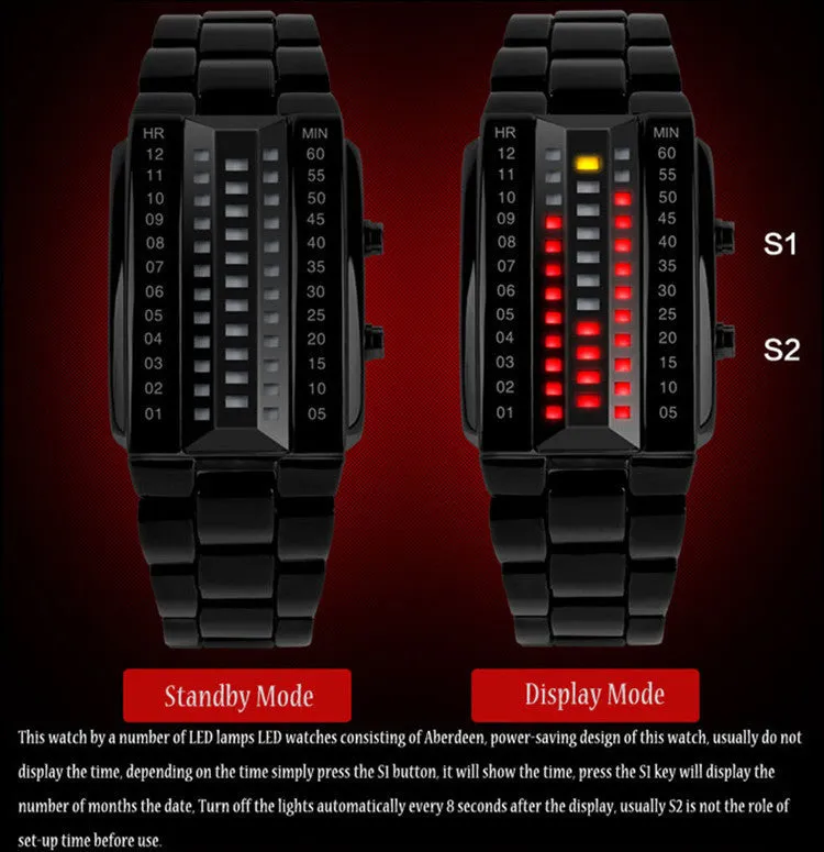SKMEI 1013 High Quality Fashion Men's Wrist Watch With Calendar Alloy Analog Luxury Watches New binary led wristwatches